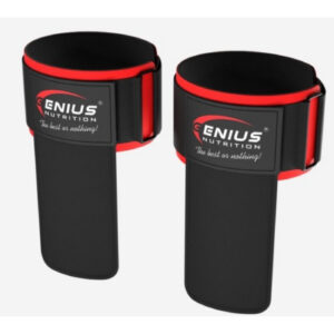 Genius Nutrition Grip Pads (Wrist Straps) Black And Red