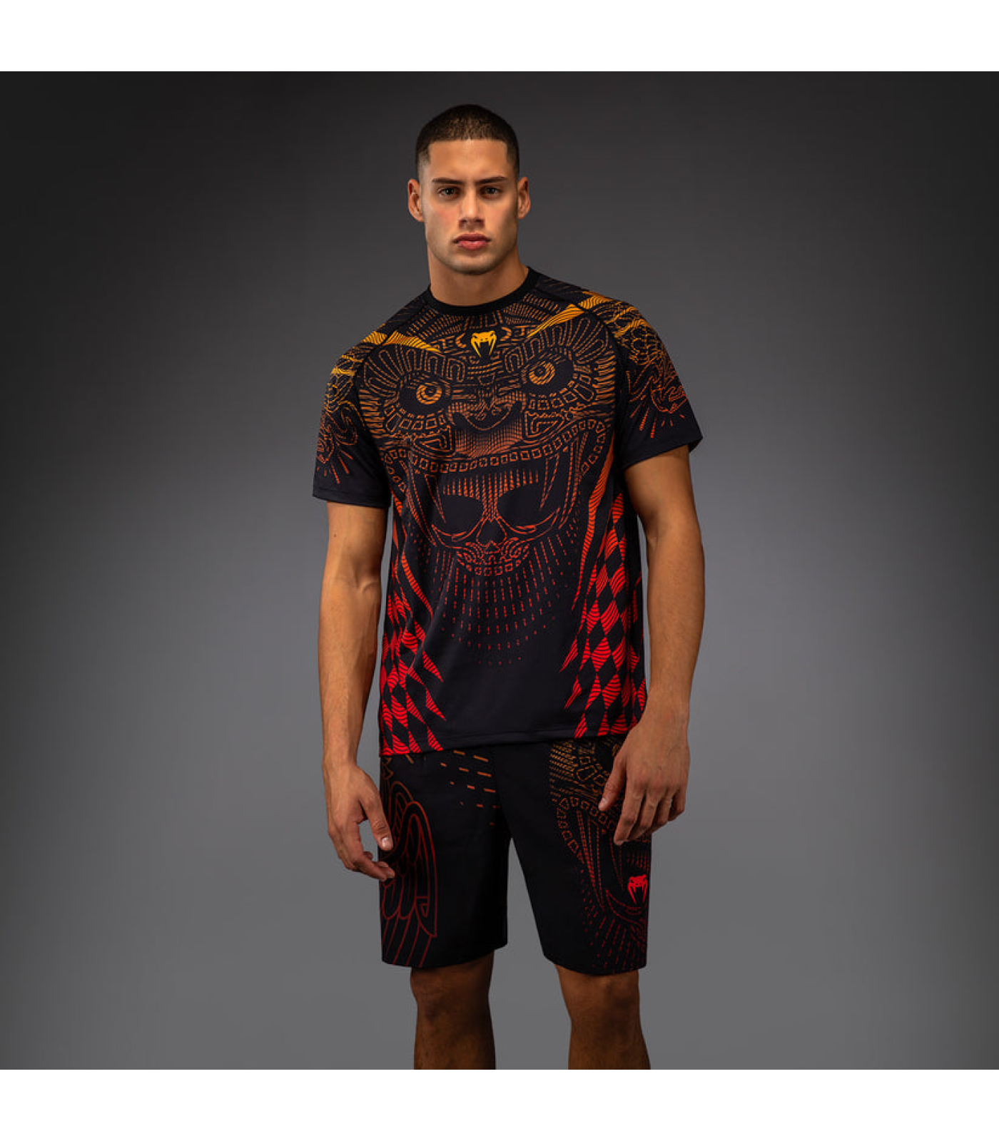 Тениска Venum Quetzal Fury Dry-Tech T-Shirt – Black/Fury Red/ Tangerine