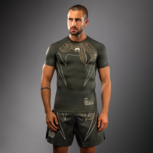 Рашгард - Venum Serpenti Short Sleeve Rashguard - Khaki/Bronze/Ivory​