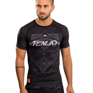 Рашгард - Venum Eclipse Short Sleeve Rashguard - Black/Ivori​