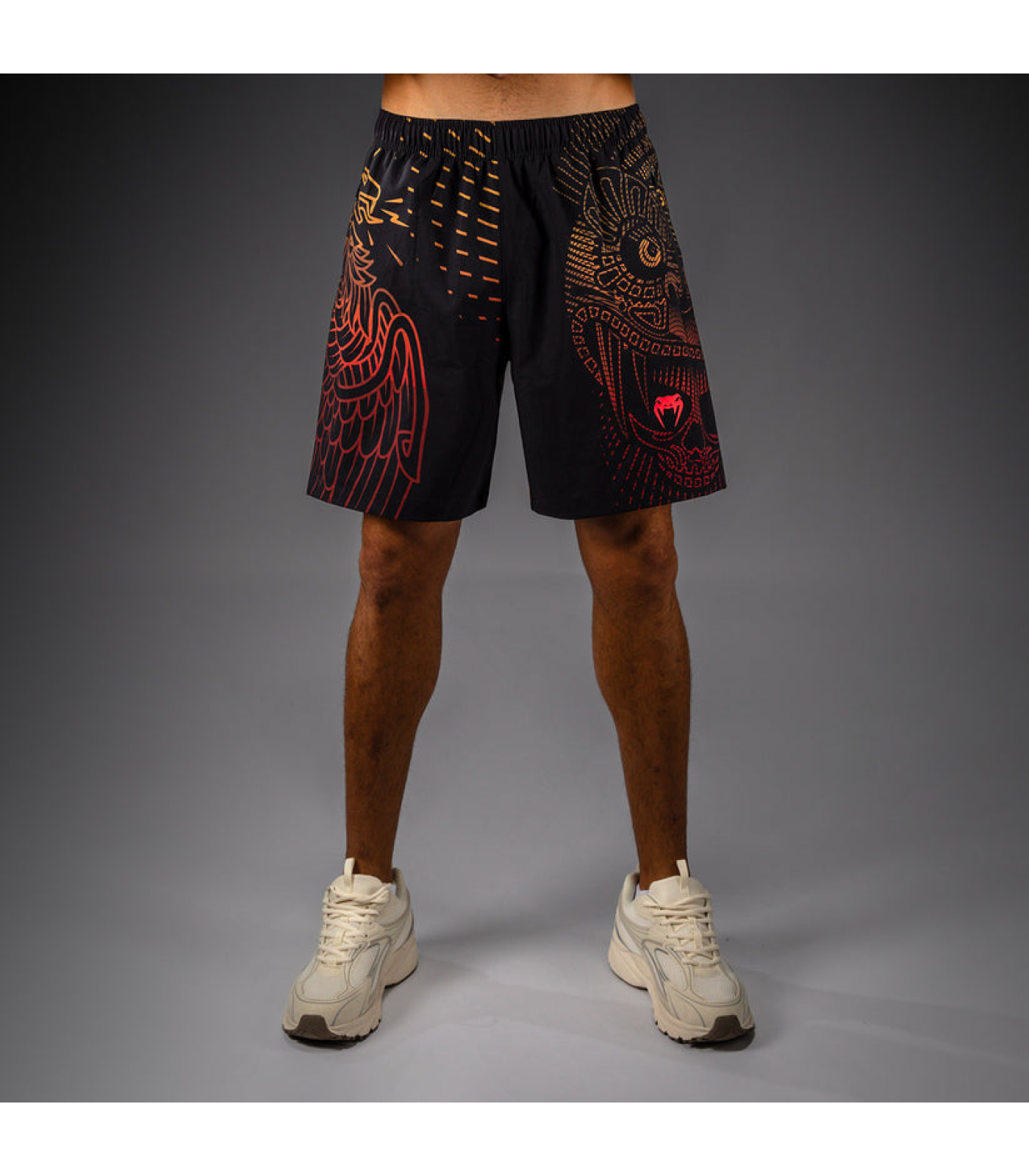 Шорти Venum Quetzal Fury Training Shorts – Black/Fury Red/ Tangerine - Image 2
