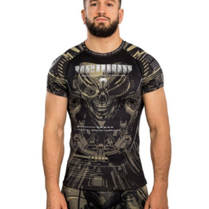 Рашгард - Venum Invader Short Sleeve Rashguard - Black/Sand​