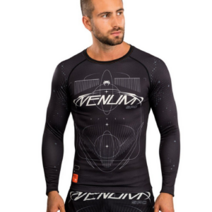 Рашгард - Venum Eclipse Long Sleeve Rashguard - Black/Ivori​