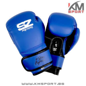 Детски боксови ръкавици от изкуствена кожа – 6 oz - сини