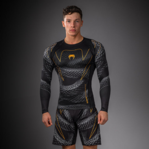 Рашгард - Venum Matupa Long Sleeve Rashguard - Black/Grey/Gold​