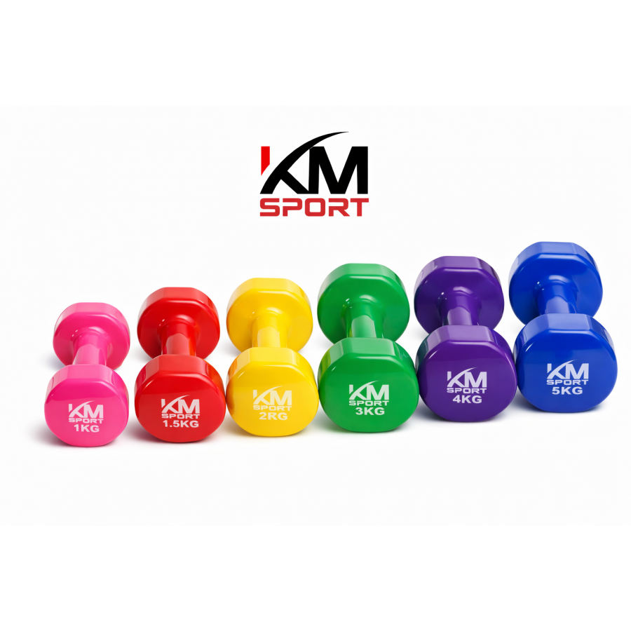 Метална гира с винилово покритие от 1кг до 5кг , KMSPORT - Image 2