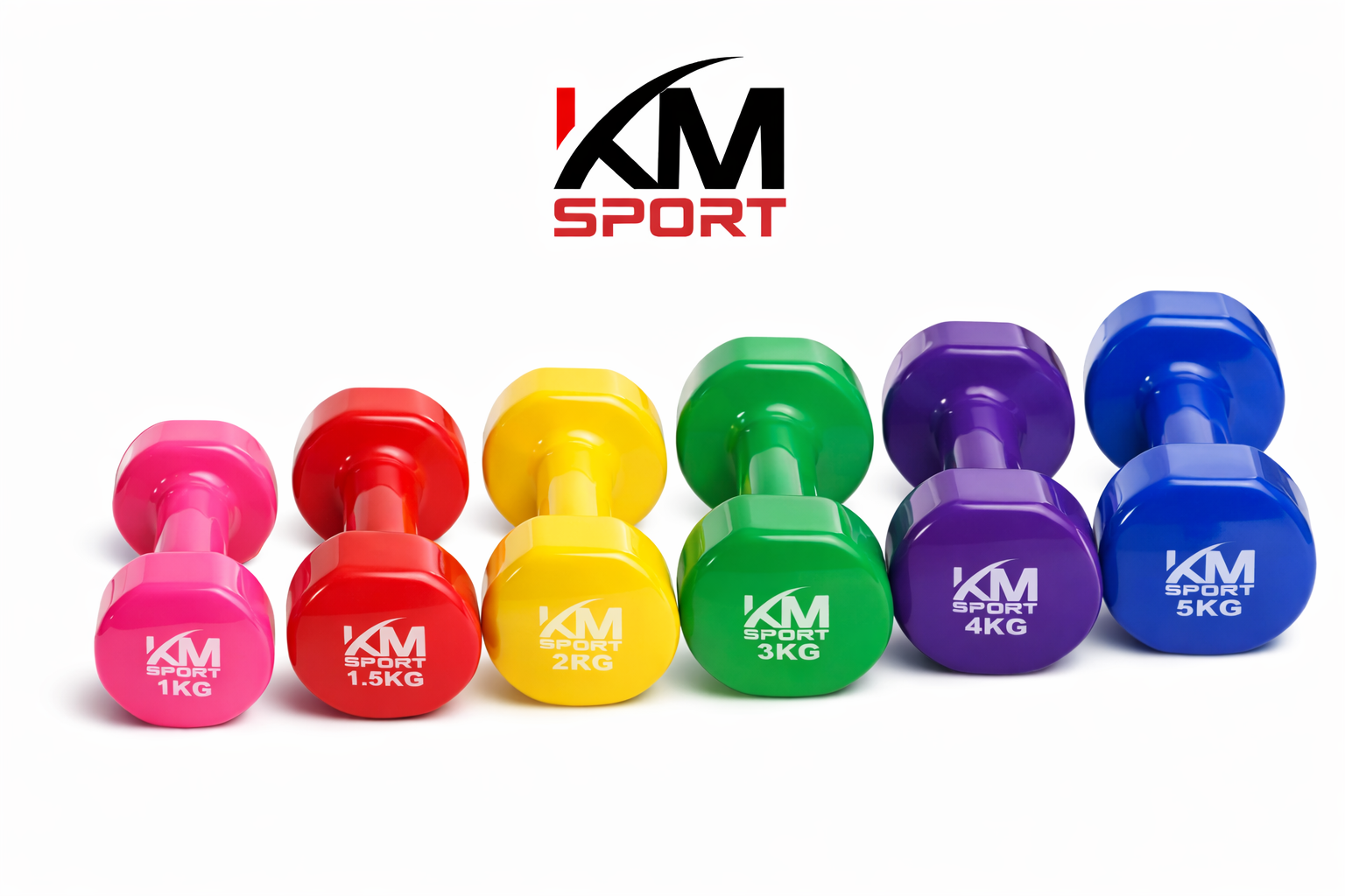 Метална гира с винилово покритие от 1кг до 5кг , KMSPORT