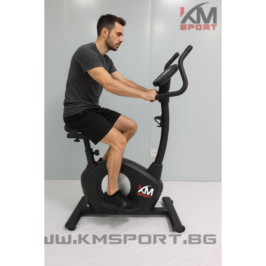 Масивен ЕЛЕКТРОмагнитен велоергометър до 150кг трениращ KMSPORT YG101 - Image 2