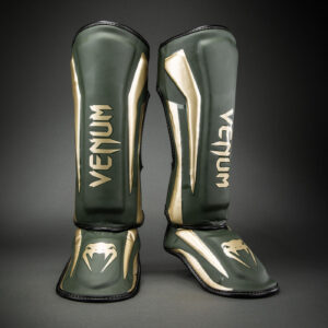 Venum Elite Shin Guards - Khaki