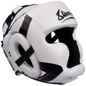 8 WEAPONS Head Guard, Unlimited, White,Black