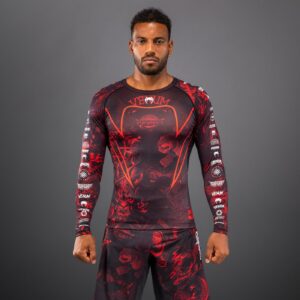 Рашгард Venum 20th Anniversary Long Sleeve Rashguard – Black/Red