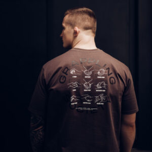 Тениска Ground Game - T-shirt Grappling Society Oversize (Brown)