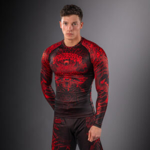 Рашгард Venum Wolf Atak Long Sleeve Rashguard – Black/Red