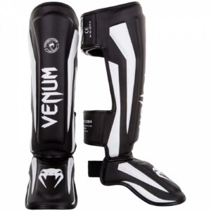 Протектори за крака - VENUM ELITE STANDUP SHINGUARDS - BLACK/WHITE​