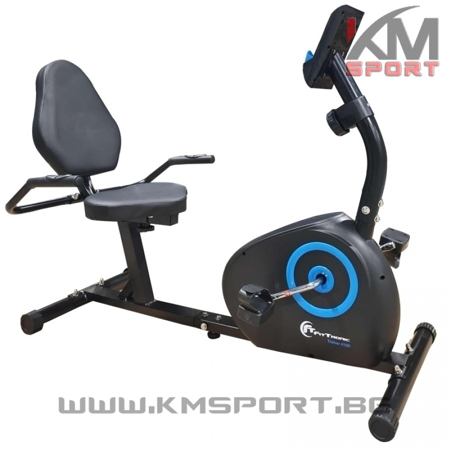 Хоризонтален магнитен велоергометър с 6кг маховик, черен 410-R - Image 2
