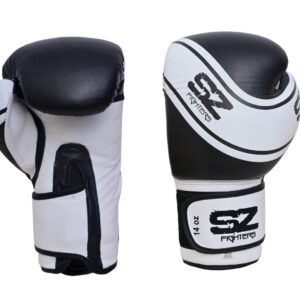 SZ Fighters - Боксови ръкавици естествена кожа Champion - Black