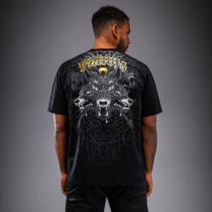 Тениска - Venum Wolf Atak T-Shirt - Black/Grey​