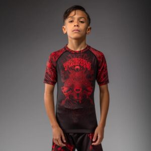 Детски Рашгард Venum Wolf Atak Kids Short Sleeve Rashguard – Black/Red