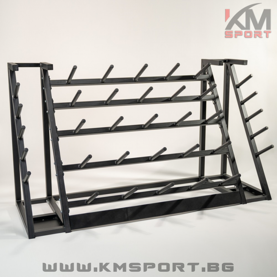 Стойка за BODY PUMP сетове (тежести и лостове) BLACK - за до 20 или 30 сета - Image 4