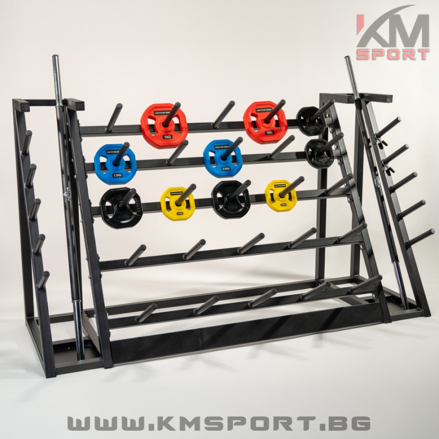 Стойка за BODY PUMP сетове (тежести и лостове) BLACK - за до 20 или 30 сета - Image 3