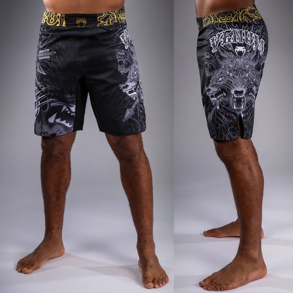 Шорти Venum Wolf Atak Fightshorts – Black/Grey - Image 10