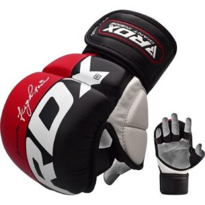 MMA ръкавици - RDX T6 MMA Sparring Gloves 7oz - Red - GGR-T6+R
