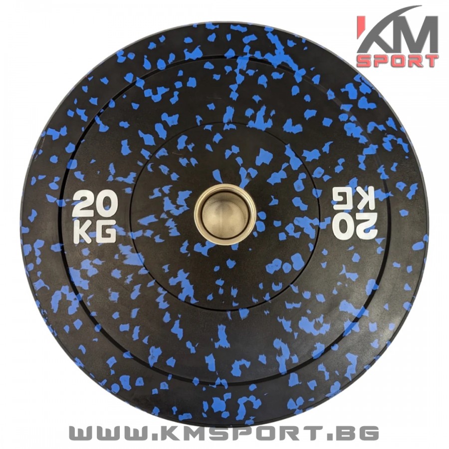 Олимпийски дискове тип Bumper гумени Ф50 - на петна , цял сет - 2x5кг/2x10кг/2x15кг/2x20кг/2x25кг - Image 5