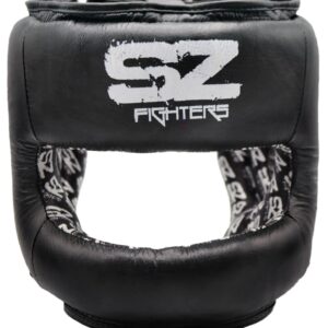 SZ Fighters - Каска с метален протектор на брадата - Black