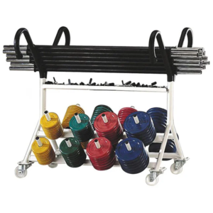 Стойка за BODY PUMP сетове (тежести и лостове) на колела