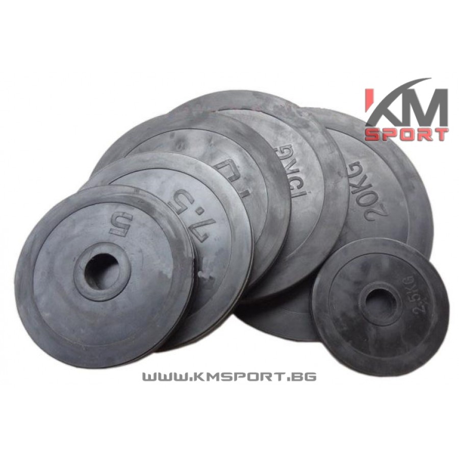 Гумен диск ф50 2.5кг/5кг/10кг/15кг/20кг - Image 2