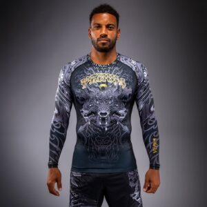 Рашгард Venum Wolf Atak Long Sleeve Rashguard – Black/Grey