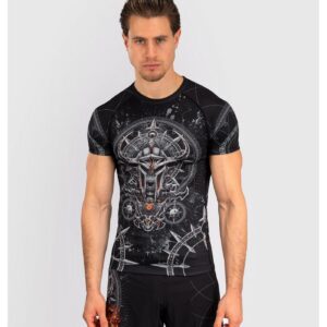 Рашгард Venum Gladiator 5.0 Men’s Short Sleeve Rashguard – Black/Silver