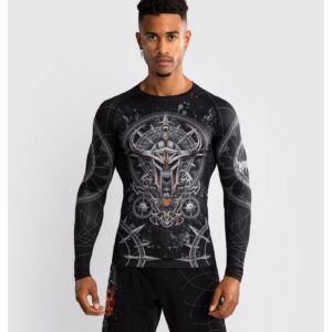 Рашгард - Venum Gladiator 5.0 Men's Long Sleeve Rashguard - Black/Silver​