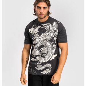 Тениска - Venum Dragon’s Flight Men’s T-Shirt - Charcoal Grey/Cream White​
