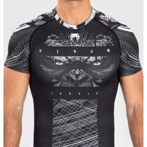 Рашгард - Venum Gorilla Jungle Rashguards Short Sleeves - Black/White​