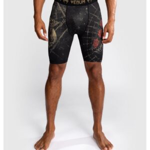 Къс клин - Venum Santa Muerte 5.0 Men’s Vale Tudo Shorts - Deep Black/Gold​
