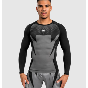 Рашгард - Venum Attack Long Sleeve Rashguard - Black/Grey ​