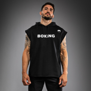 Суичър без ръкави - Venum Boxing Sleeveless Hoodie - Black/White​