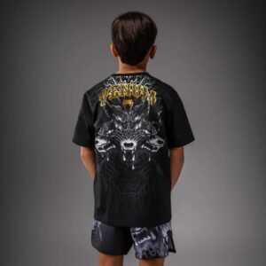 Детска Тениска Venum Wolf Atak Kids T-Shirt – Black/Grey