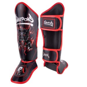 Детски протектори за крака 8 WEAPONS Beastial Black/Red