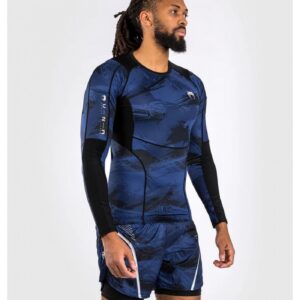 Рашгард - Venum Electron 3.0 Rashguard Long Sleeves - Navy blue​