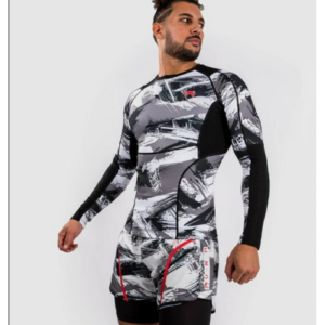 Рашгард - Venum Electron 3.0 Rashguard Long Sleeves - Grey/Red​