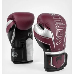 Боксови Ръкавици - Venum Elite Evo Boxing Gloves - Burgundy/Silver​