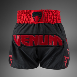Муай Тай Шорти - Venum Inferno Muay Thai Shorts - Charcoal Grey/Red​