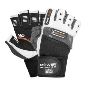 Power System Wrist Wrap Gloves No Compromise - White - Grey - Фитнес Ръкавици, Цвят Бяло-сив,