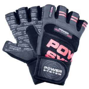 Power System Wrist Wrap Weightlifting Gloves Power Grip - Red - Фитнес Ръкавици, Цвят Червен,