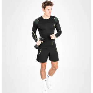 Рашгард - Venum Fusion 2.0 Rashguard long sleeves - Black/Yellow​