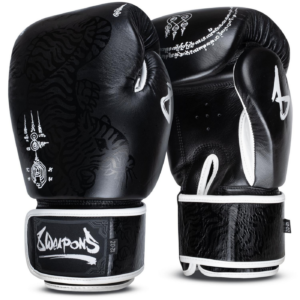 Боксови ръкавици - 8 WEAPONS - Sak Yant Big Tigers Boxing Gloves - Black/Black