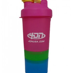 4DN Shaker Bottle Pink Green 400ml. - с отделения