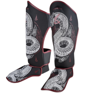 Протектори за крака - 8 WEAPONS Shin Guards Sak Yant Naga - Black/Maroon